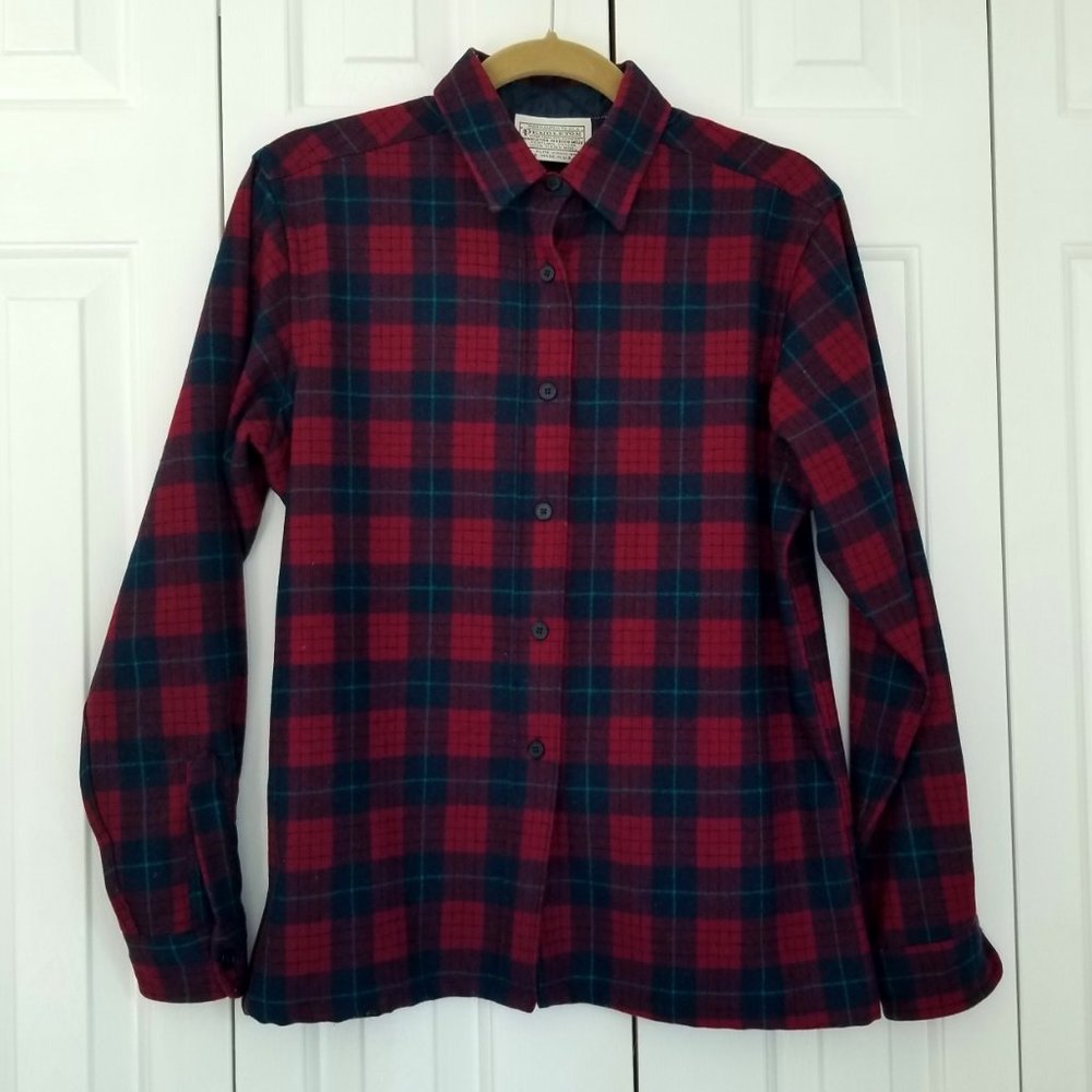 Vintage Pendleton Plaid Wool Shirt, S/M